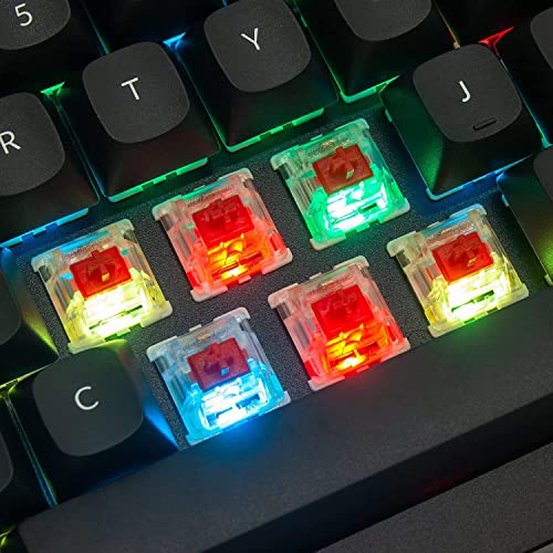 Image of Keychron Q1 QMK /VIA Mechanical Wired Keyboard Knob Version, Hot-Swappable 75% Layout Custom Programmable Macro with Gateron G Pro Red Switch, Double Gasket, PBT Keycaps for Mac Windows Linux