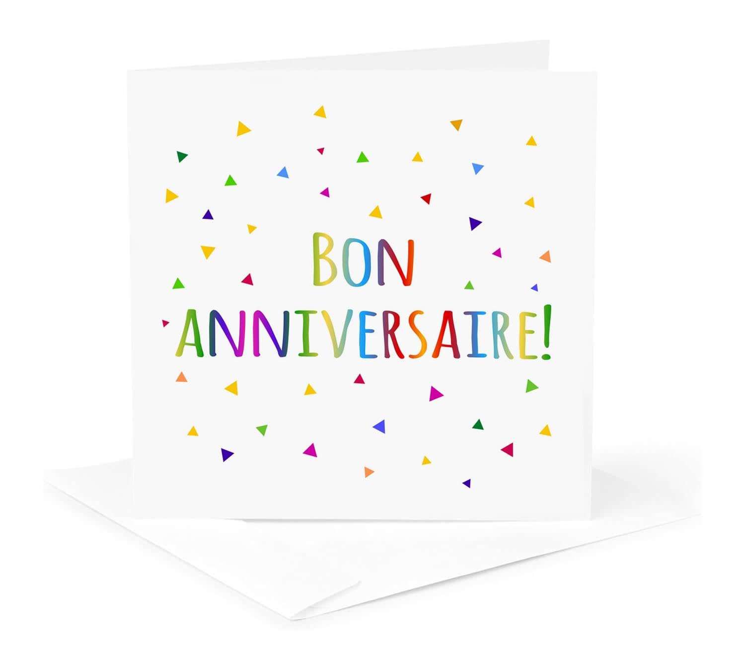 3dRose Bon Anniversaries - Happy Birthday In French Greeting