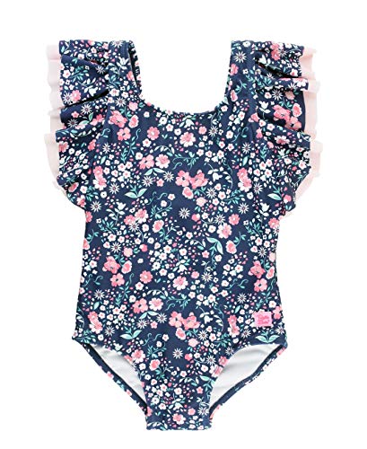 Image of RuffleButts® Baby/Toddler Girls Ruffle Strap One Piece Swimsuit w/UPF 50+ Sun Protection