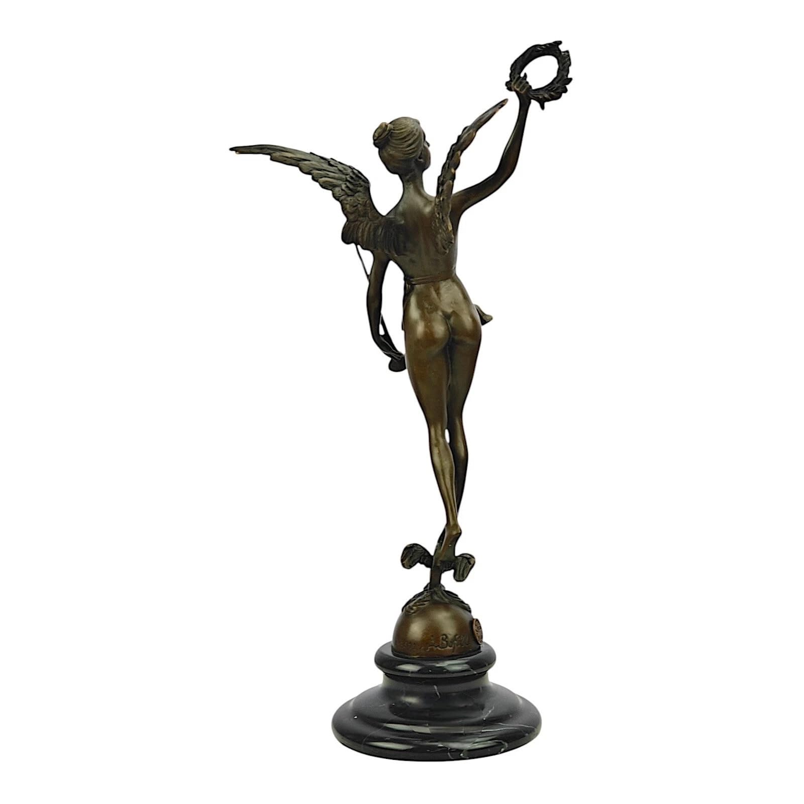 Skrzydlata zwycięstwa statuetka grecka rzeźba brąz metal sztuka klasyczna figura 38 cm