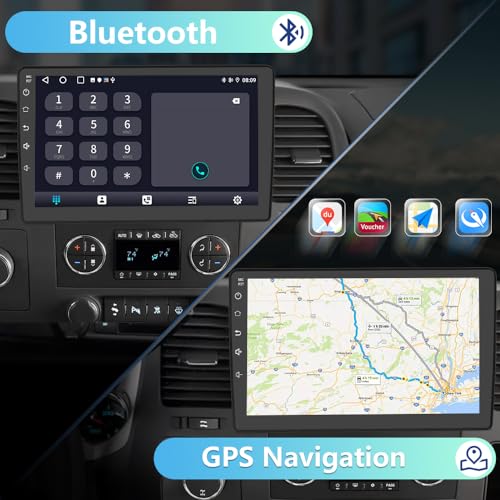 Radio para auto Android 13 con pantalla táctil 10.1 pulg miniatura 5