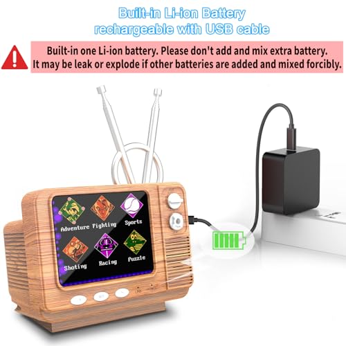 Retro Handheld Games Console with 308 Classic Games 3 Inch Screen Mini TV Video Games Player Support AV Output Electronic Games Xmas Gift for Boys Girls 4-12 - Image 3