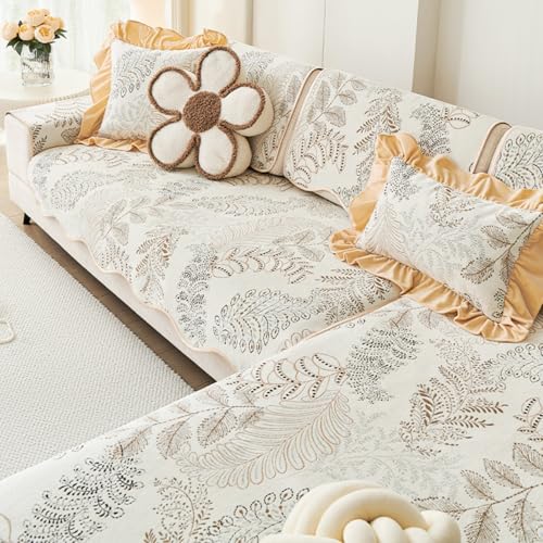 �V�F�j�[���D�\�t�@�J�o�[ �X�J�[�g�t�� �t�����`�X�^�C�� �t���E���X�^�\�t�@�X���b�v�J�o�[ �Ƌ�v���e�N�^�[ L���^���N���C�j���O �Z�N�V���� Brown 90*210cm/35.43*82.68in