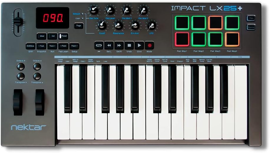 Nektar Impact LX25+ USB MIDI Keyboard Controller with DAW Integration