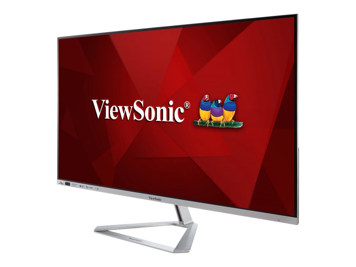 ViewSonic VX3276-2K-MHD-2 Moniteur QHD IPS 32 pouces avec 103 % sRGB, 2 ports HDMI, DisplayPort, Mini DisplayPort, soins oculaires pour le travail et le divertissement à domicile
