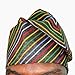 Multicolored Striped African Kufi Hat, ASO Oke Yoruba Cap for Men | African Fashion Print (US, Alpha, X-Large, ASO Oke, Multicolor)