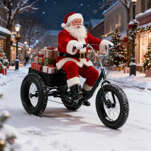 Tricycle For Adults, 20 Inch Fat Tire Trike For...