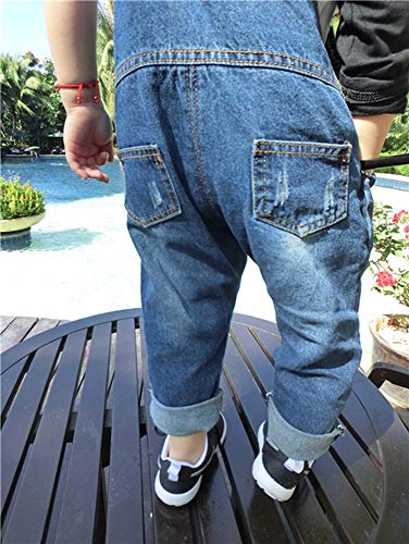 Macacão de brim revestido Kidscool Space Snap Perna/Crotch Mettal, Azul, 8