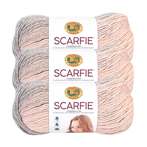 Image of (3 Pack) Lion Brand Yarn Scarfie Bulky Yarn, Pink /Silver