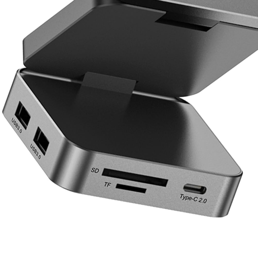 10 in 1 Docking Station in Lega di Alluminio con Ventosa Magnetica Hub di Ricarica Rapida Wireless Hub USB per Computer Esterno