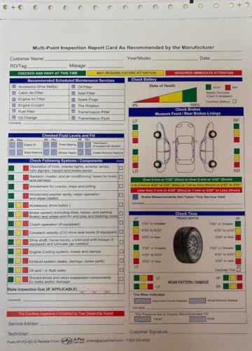 Formulario de inspección multipunto AP-FD-QC-O P8 de 2 partes bloc de 250 hojas