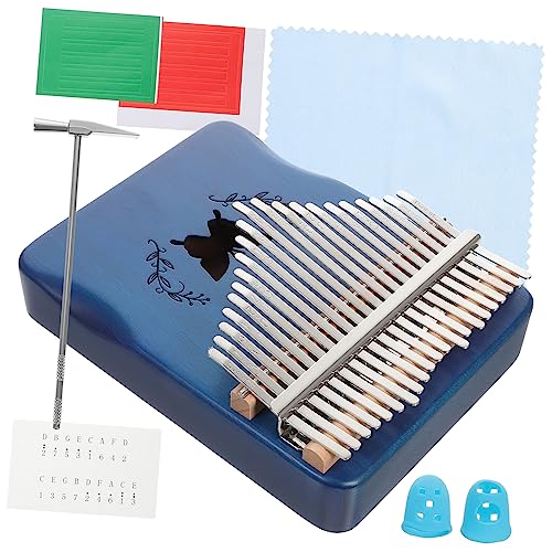 ERINGOGO 1Set Key Portable Thumb Piano Solid Finger Piano with Sound Suitable for Beginners and Professionals Easy to Play Blue Color