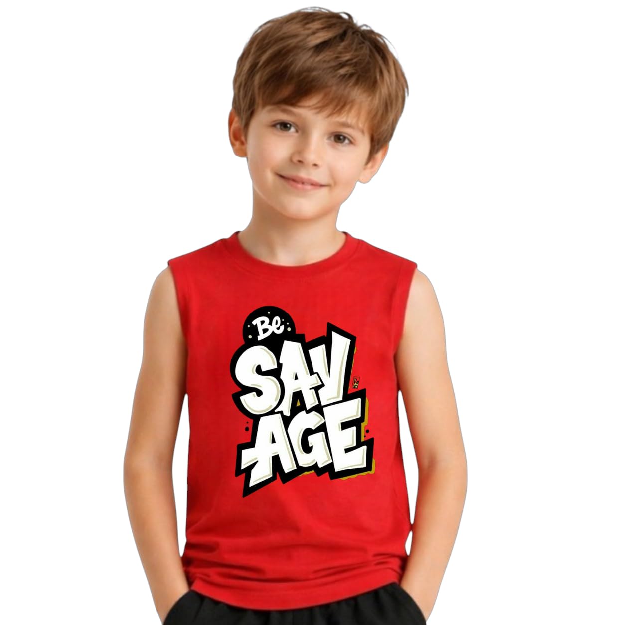 Kids Cotton Blend Sleeveless Vest for Summer HD Prints and Breathable Fabric Red 113 - Review, Price and Buying Guide