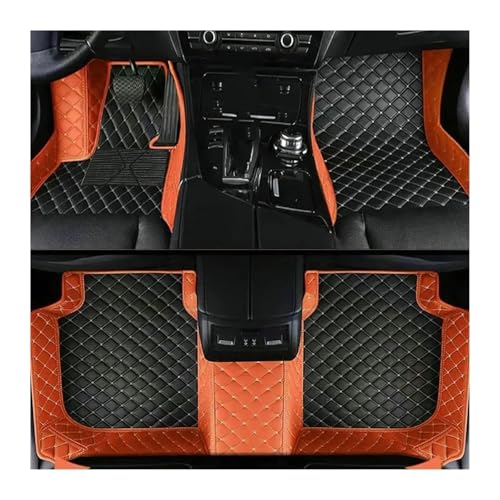 フロアマット に適合する フォトン に適合する V9 2024 2025 2026用 カーフロアマット 防水フルセット マットアクセサリー(Black and Orange)