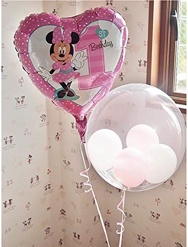 Amazon １歳誕生日 お誕生日 祝電 バルーンギフト ミッキーマウス ミニーマウス ディズニー 御祝 バルーン電報 ファーストバースデイ パーティバルーン 装飾 キャラクター電報 ヘリウムバルーン ミッキー ミニー 1st 2b ミニー1st 風船 バルーン おもちゃ