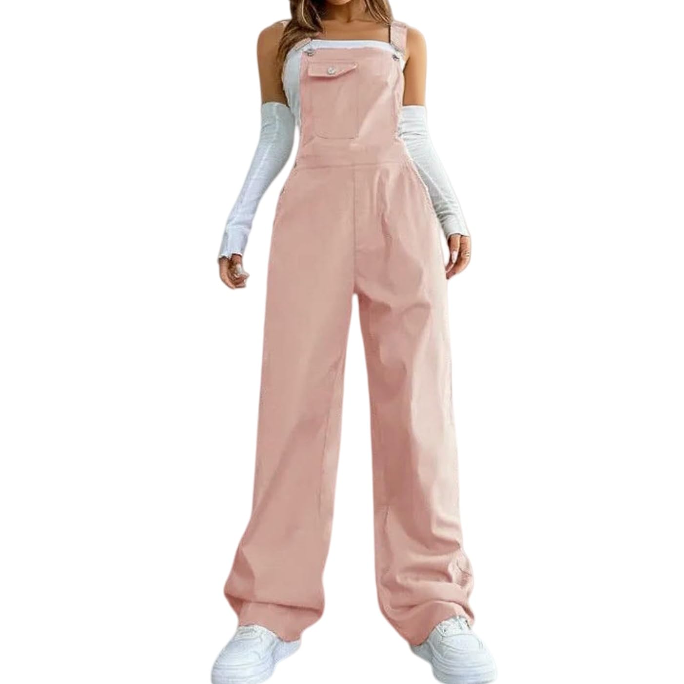 Salopette Donna Estiva,Tuta Casual Senza Maniche Da Donna, Elegante, Con Spalline, Pantaloni Larghi