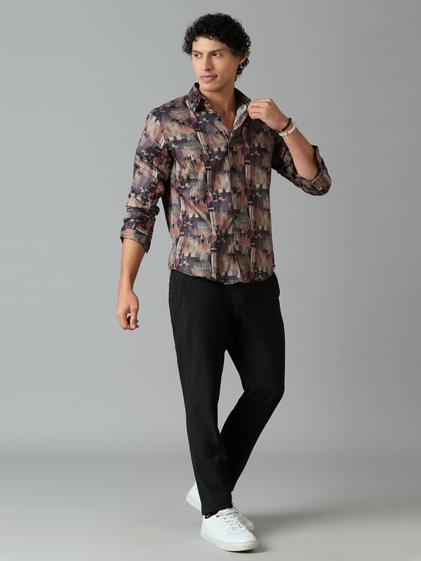 Image of MARK & ALBERT Men's Slim Fit Cotton Formal Shirt