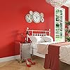 Livelynine 15.8X591" Dark Red Peel and Stick Wallpaper Removable Kitchen Cabinet Contact Paper Red Wallpaper for Bedroom Bathroom Classroom Christmas Red Vinyl Wrap for Wood Shelves Renter Friendly #2
