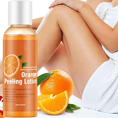 Korean Orange Peeling Lotion, Immediate Whitening Peel Peeling Gel, Face and Body Exfoliator, Dead Skin Remover Gel, Natural Clean Skin Care, Facial Exfoliator for All Skin Types (1pcs)