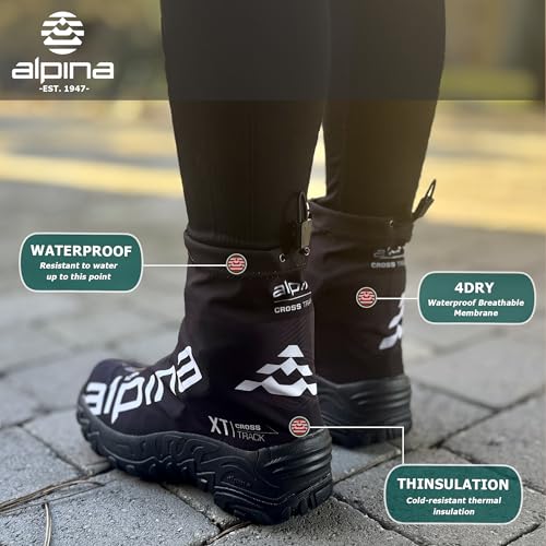 Alpina XT Waterproof Boots for Cold Weather - Comfort Insulated Trekking Shoes - Slip-Resistant with 4Dry Breathable Membrane - Super Light - Winter All Day Shoes3