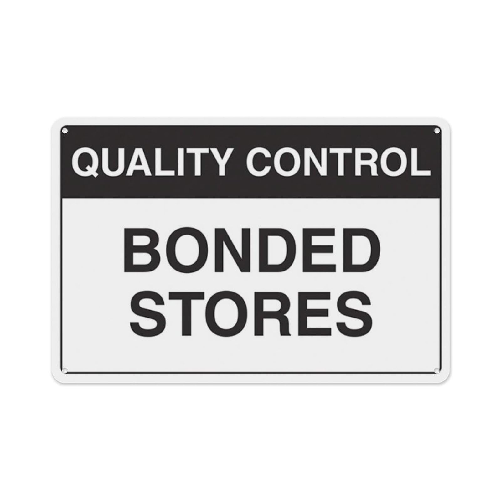 peiyeety Quality Control - Bonded Stores Aluminum Tin Warning Signs For Home Outdoor Garden 8X12 Inches