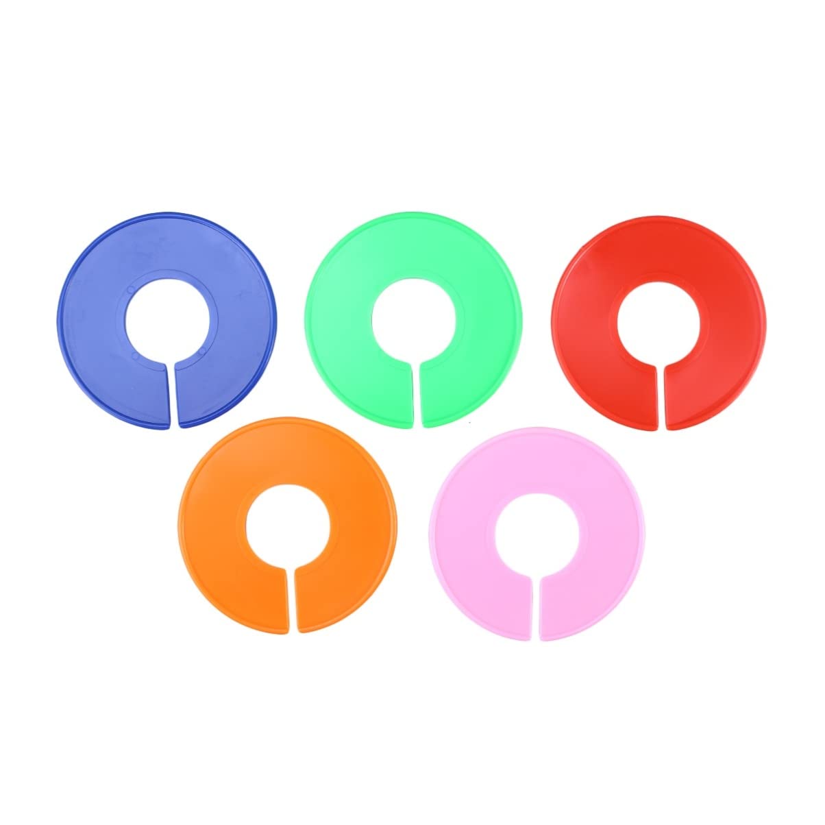 DOITOOL 72PCS Kids Clothes Hangers Clothing Rack dividers Kids Hangers Hanging Closet Hanger dividers Children Hangers Children's Hangers Clothes Size Buckles Separator Round