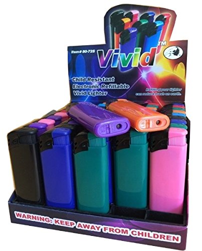 10 encendedores electrónicos recargables Vivid