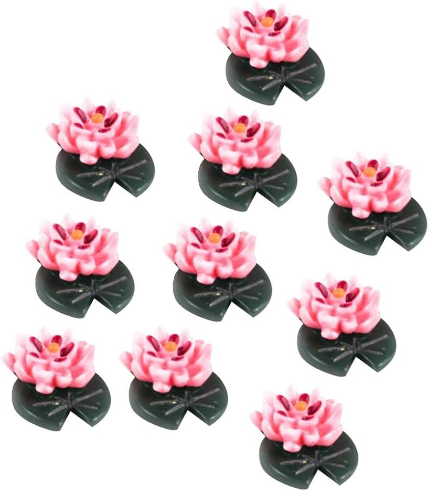 Deevoka 10体のミニガーデンレロットハウスガーデンロータス