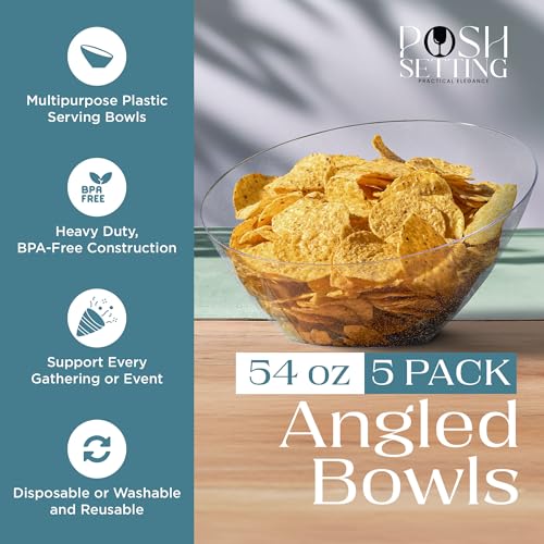 Posh Setting PS-5162 Silver Plastic Serving Bowls thumb #1