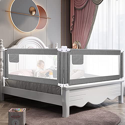 Barrière de lit pour bébé - 190 cm - Barrière de lit pour enfant - Sécurité anti-chute - Pour lit d'enfant, lit parental et tous les matelas en bois massif Cover