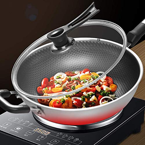 Wok acero inoxidable 304 para inducción 32 cm miniatura 3