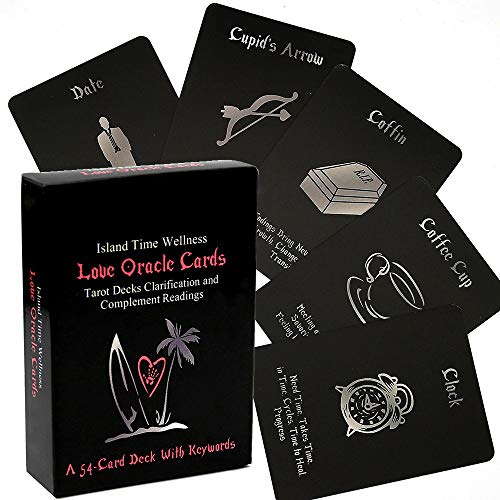 Island Time Wellness Love Oracle Cards Tarot Decks Clarification and Complement Readings a 54 Card Deck with Keywords Games