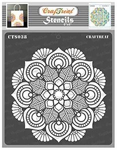 Mandala Stencil for Craft and Art for Adults - Mandala Stencil - Size: 6X6 Inches - Mandala Stencil Set - DIY Craft Mandala Stencils for Canvas Painting - DIY Mandala Stencil