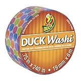 Duck Brand Washi Crafting Tape, 0.75-Inch by 240-Inch Roll, Single Roll, Multi Dots (282680-S)