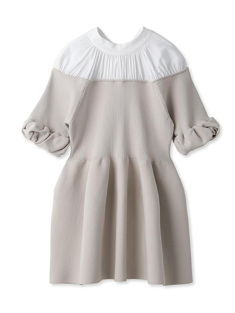 Amazon | [セルフォード] オフショルニットコンビプルオーバー