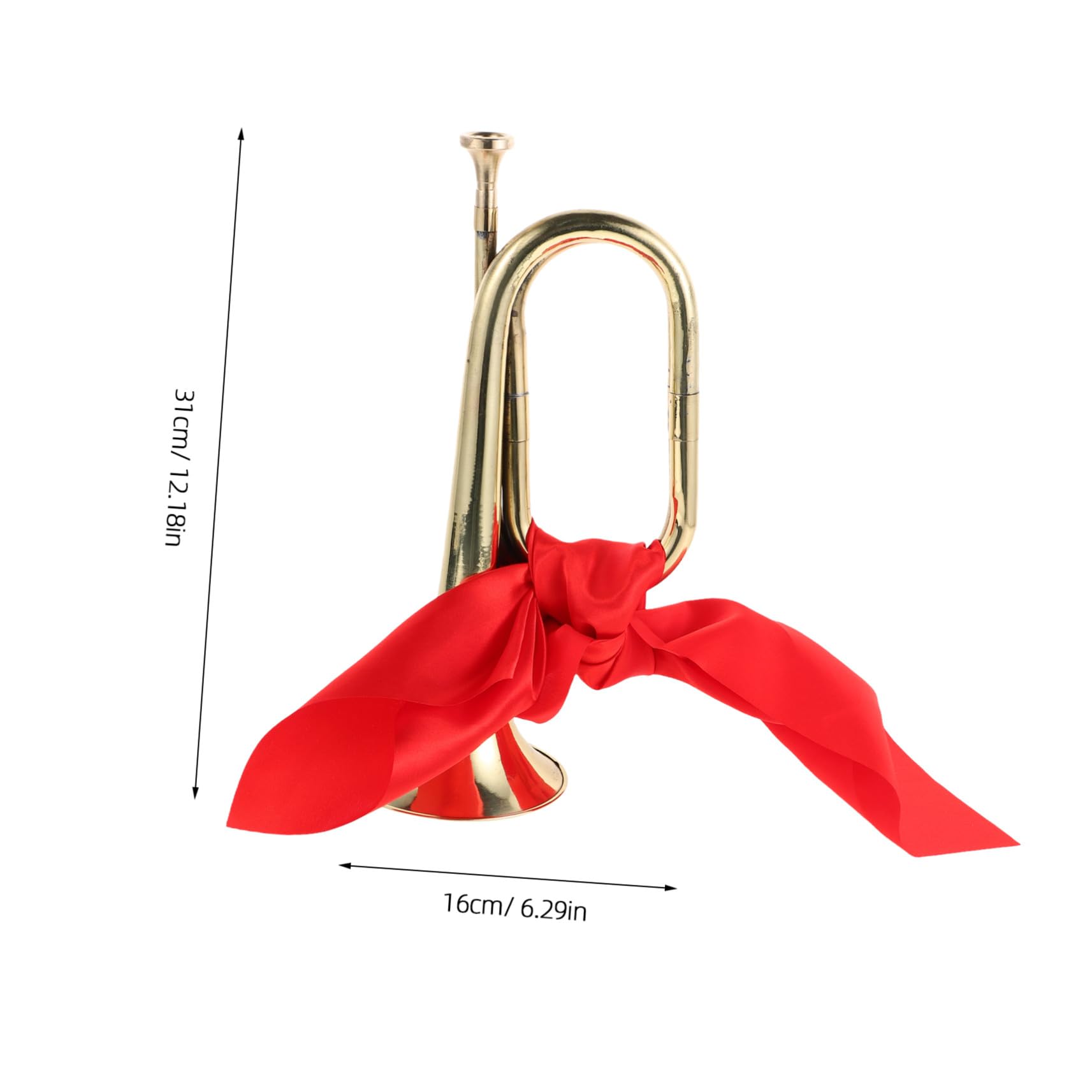 Toyvian Tragbare Blechblasinstrument Trompete für Anfänger mit Klaren Klang und Austauschbarem Mundstück für Schulband und Marschkapelle in Messingqualität
