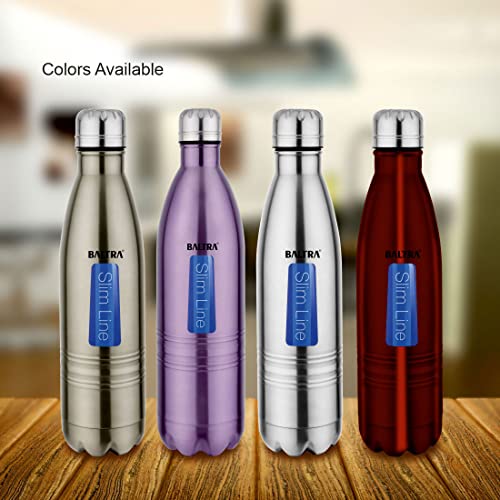 Image of BALTRA Cola Bottle thermosteel 24 Hours Hot and Cold Water Bottle Stainless Steel Flask 750ml (BVB-103), Silver