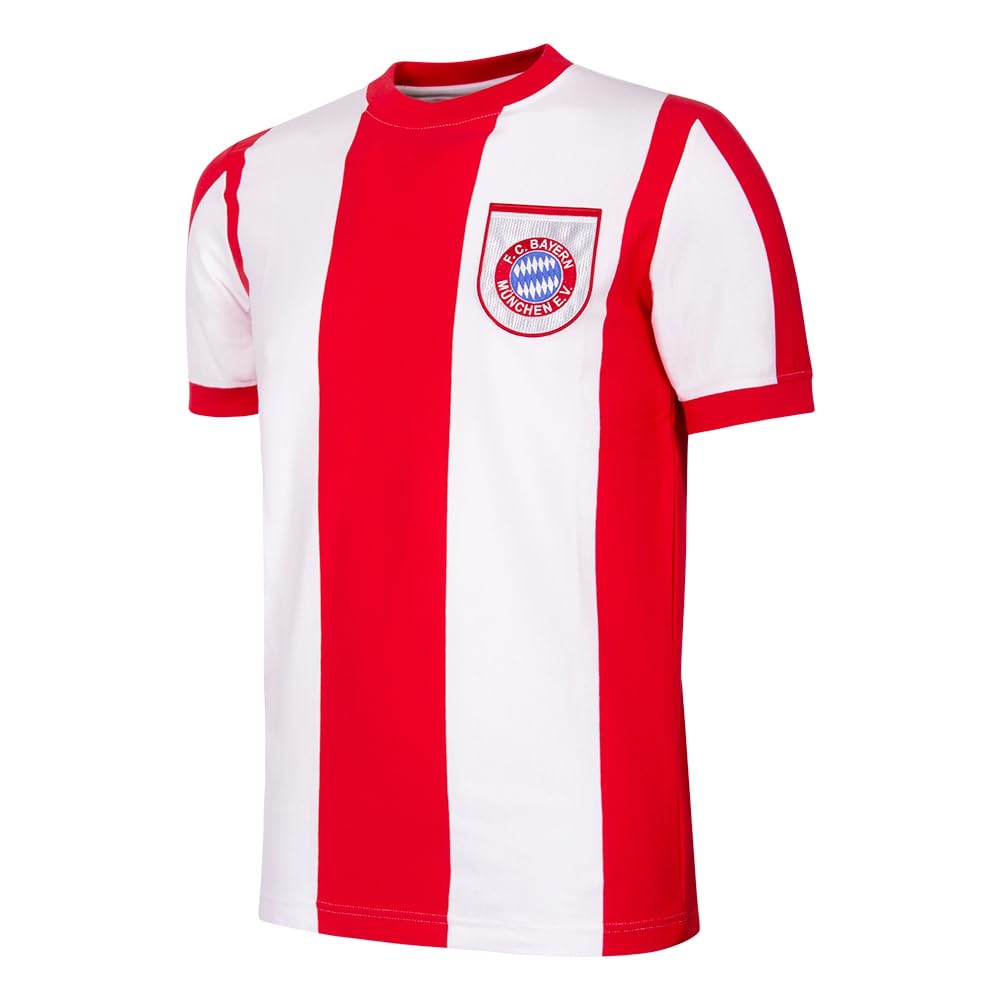 FC Bayern München Trikot Retro 1971-72 | Fußball Trikot weiss/rot S