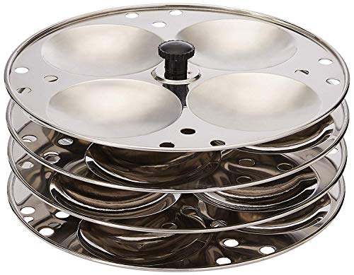VINOD 4 LAYER STAINLESS STEEL IDLY STAND VIC005 IDLI TRAY IDLI CONTAINER IDLI PAN STEAMER STAND STEAMER INSERT