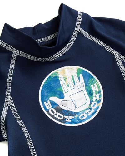 Body Glove Toddler Baby Boys' Rash Guard Set - 4 Piece UPF 50+ Short Sleeve Swim Shirt and Bathing Suit Swimsuit Set for Boys3