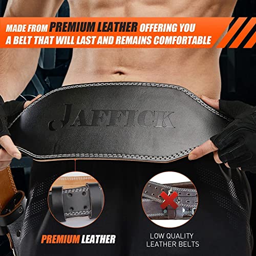 Genuine Leather Weight Lifting Belt For Men 6 Inch Gym Weight Belt Lumbar Back Support Powerlifting Weightlifting Heavy Duty Workout Training Strength Training Equipment #TOP3