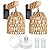 Espossi Battery Operated Wall Sconce, Rattan Wall Sconces Battery Operated Set of 2, Boho Battery Wall Sconce with Remote Control, Wireless Wall Sconce for Bedroom, Living Room, Entryway