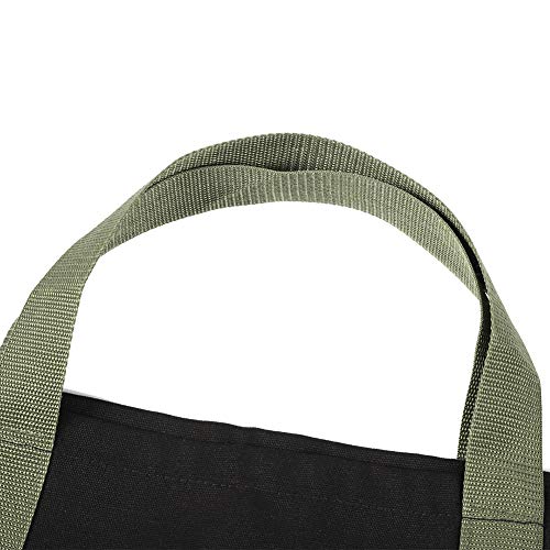 Saco de lenha Saco de lenha conveniente, porta-toras portátil para material de lona, ​​jardim de piq