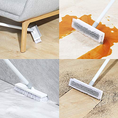 image for Eyliden Floor Scrub Brush with Long Handle and Squeegee -50