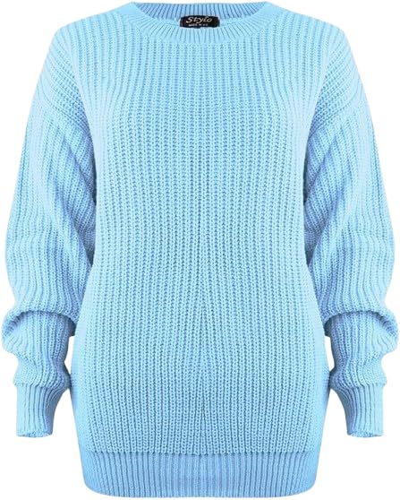 Pretty Attitude Oversized New Ladies Womens Chunky Baggy Jumper Knitted Sweater Thick Top S-XXL 8-22