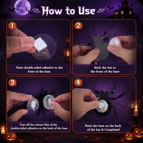 Xiaonanen Spider Halloween Decorations 36 Pack, 3D Spider Wall Decor Set - image 3