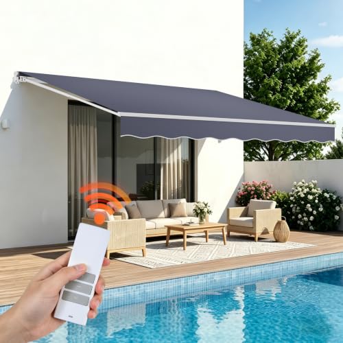 VEVOR Electric Retractable Awning, 14.1' x 9.8' Motorized Patio Awning