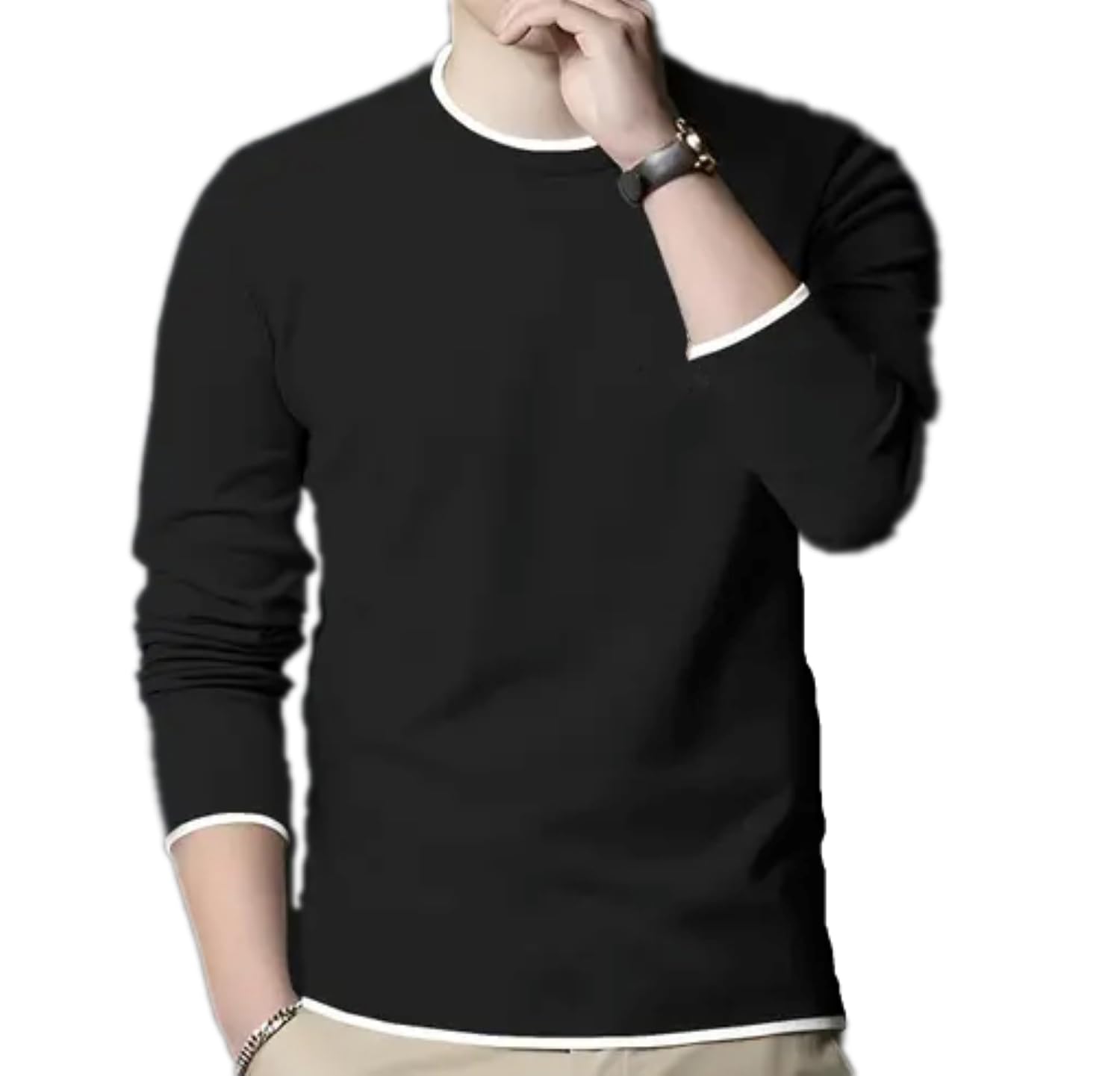 fasha Diaz Men Full Sleeve Cotton T Shirt | 100% Pure Cotton Solid Round Neck Tee| Regular Fit Comfortable Soft Fabric T Shirt |Casual Wear, Office Wear, Gym Wear, Travel & College Outfit-Pack of 1-picture-37