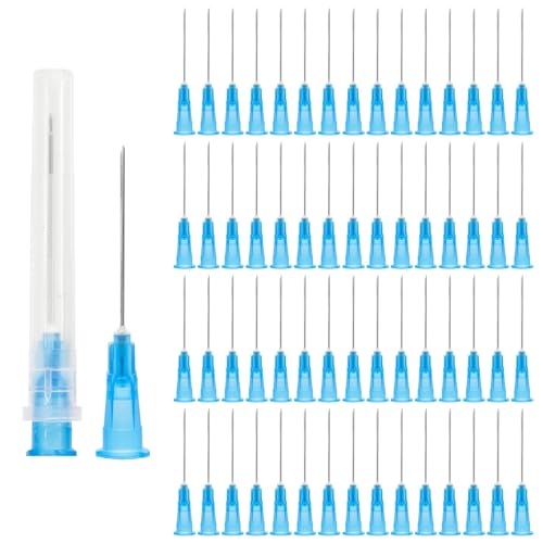 100 unidades/paquete, 23 G, 0,60 x 25 mm, acero inoxidable, tubo dispensador para rellenar, pegamento, tubos de recarga de acero inoxidable para industria, laboratorio científico, bricolaje,