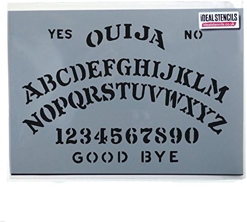 Ouija - Plantilla de tablero para decoración de Halloween, para pintar sobre la piel como parte de un disfraz de Halloween, o pintar paredes, telas